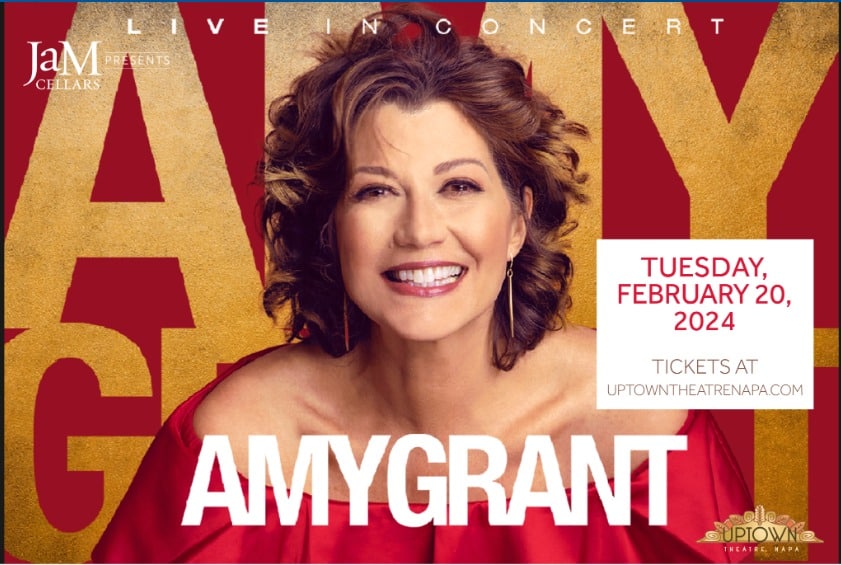Amy Grant, music legend and "Queen of Christmas," takes the stage at the Napa Valley's Uptown Theater on February 20th. Don't miss this unforgettable evening of iconic hits and heartwarming classics. Find things to do in Napa and fill your calendar with events you won't forget!